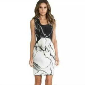 Robert Rodriguez Carrera scuba marbled mini dress